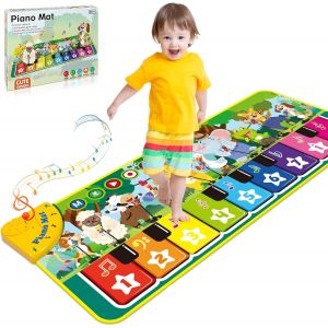 Tdrfl-Jouet Bebe 1 An,Tapis Piano Pour 10 Animaux Jouet Enfant 1 An Cadeau Bebe Enfant 1 An,Jouet Bebe Fille Garcon 2 3 Ans Cadeau Bebe Fille Garcon 2 3 Ans,Jeux Bebe Enfant Educatif 1 An - Neuf