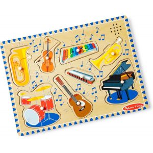 KASFL-Puzzle Sonore Instruments De La Musique,Cadeau Pour Garçon Ou Fille De 2 3 4 Ans,Jouet En Bois Montessori,Jouets D'Éveil Et 1Er Âge,Jouets Éducatifs D'Activité Et De Développement - Neuf