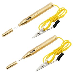 Car Voltage Tester 6V 12V 24V with Alligator Clip Current Tester Voltage Tester with Cable for Cars and Motorcycles (Pack of 2) - Neuf