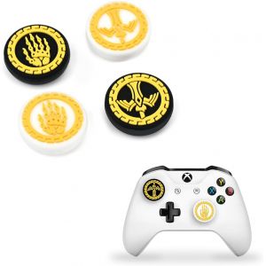 Capuchons De Poignée De Pouce Compatible Avec Ps4 Ps5 Xbox 360 Xbox One Controller,Silicone Thumbstick Capuchons Grip Accessoire,Noir-Blanc Épée - Neuf