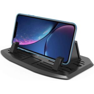 Ipow Angle R&eacute;glable Support T&eacute;l&eacute;phone Portable Auto En Silicone Antid&eacute;rapant,Tapis Collant Porte Gps Voiture,Fixe Gsm Sur Tableau De Bord Compatible Avec Iphone 14/13/12,Galaxy Note 9/S9 - Neuf