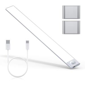 Kalsw-Lampe Led Sous Meuble-Lampe Led Ultra Fine Avec D&eacute;tecteur De Mouvement-Rechargeable Par Usb-Intensit&eacute; Variable-Veilleuse Marche/Arr&ecirc;t Automatique Pour Chambre D'enfant-Garde-Robe De Cuisine - Neuf