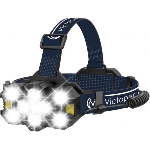 Rechargeable Headlamp With 11 Upgraded Leds, 25000 Lumens, Super Bright, 12+12 Modes, Waterproof, Gesture Detection, Hands-Free Light For Camping, Running, Fishing And Driving - Neuf
