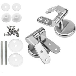 Charnière Abattant Wc,Kit Fixations Remplacement Pour Wc Abattant,Fermetures À Glissière Pour Toilettes,Housse De Siège-2 Pcs - Neuf