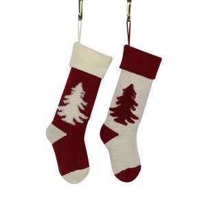 Lot de 2 bas de Noël à accrocher pour l'arbre de Noël - Neuf