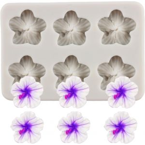 Kal-Moule En Silicone En Forme De Fleur D'hibiscus Pour Décoration De Gâteau En Sucre Pâte Polymère - Neuf