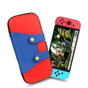 Housse de transport - Mario - Nintendo Switch - Coque rigide - Rouge et bleu - Protection maximale - Neuf
