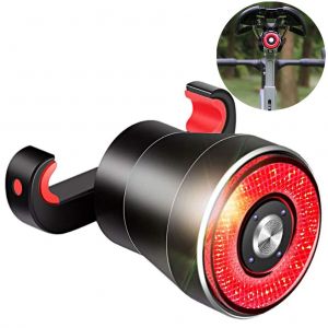 Feu Arriere Intelligent A Led Pour Velo, Demarrage Et Arret Automatiques, Detection De Freinage, Etanche Ipx6, Charge Usb - Neuf
