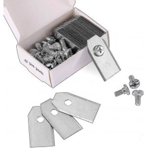 45 lames de couteau en titane pour tous les robots tondeuses Husqvarn / Automower / Yardforce / Gardena (3g-0,75mm) avec 45 vis - Neuf