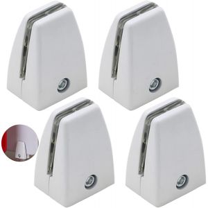 Lot de 4 pinces à verre en alliage d'aluminium, support de miroir, fixation réglable, pour miroirs, verre, bardeaux et supports d'étagère. - Neuf