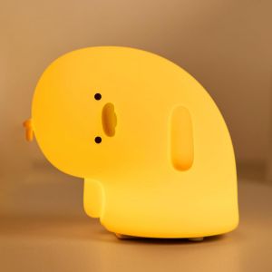 Led Eilleuse Enfant Bébé,3 Luminosité,Rechargeable,Fonction Minuterie, Mignon Eilleuse Filles, Lampe Canard En Silicone Tactile, Aimable Deco Pour Chambre D'enfant,Cadeau Garçon Fille - Neuf