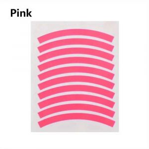Autocollant réfléchissant coloré pour pneus,autocollant réfléchissant pour vélo d'équilibre pour enfants,autocollant de roue,accessoires de vélo - Type Pink - Neuf