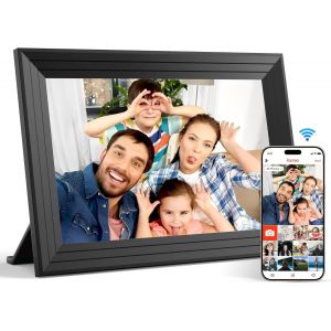 Cadre Photo Numérique WiFi Connecté - 10,1 Pouces 32Go Frameo 1280x800 HD Cadres Video Grand Format IPS Écran Tactile Rotation Automatique Espace Electronics Digital Frame Album - Neuf