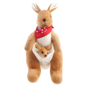PP coton kangourou jouets enfants en peluche animal dessin anim&eacute; figure jouets en forme de jouets - Neuf