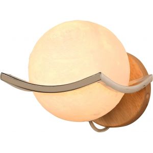Applique Murale Int&eacute;rieur Cr&eacute;ative Design Lampe Murale LED Bois Applique Boule Acrylique Lampe de Mur Art D&eacute;co pour Chambre Escalier Caf&eacute; - Neuf