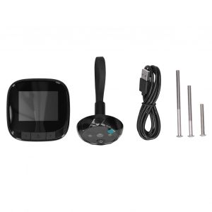 Judas de porte electronique domestique de 2,4 pouces, grand angle de 90 degres, moniteur video LED, sonnette, judas de porte - Neuf
