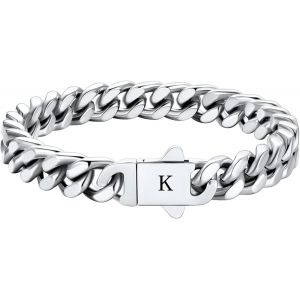 Eryi-Bracelet Pour Femme En Acier Inoxydable Avec Inscription En Allemand « Mère Fille » - Personnalisable - Argent - Bracelet Réglable - Cadeau Pour Maman Papa Grand-Père - Neuf