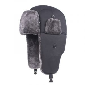 De L'hiver Au Chaud Chapeau Unisexe Coupe-Vent Ski Soldat De Chasse De La Pac Chaud Bomber Hat Avec Cache-Oreilles En Fourrure¿Noir¿ - Neuf