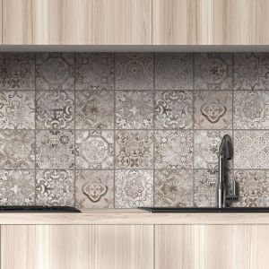 32 Feuilles Mural Stickers Carrelage 2D Imperm&eacute;ables Carreau De Ciment Adhesif, Autocollants Carreaux Dosseret Pour Cuisine, Salle De Bain La D&eacute;coration &Agrave; La Maison / 15 X 15 Cm /T[APP8809311] - Neuf