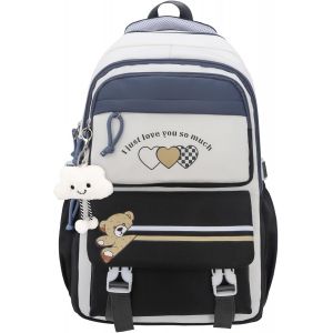 Sac À Dos Adolescent Fille, 2025 Cartable Scolaire Collège, Sac Ecole Lycée Fille Pour 15.6"" Ordinateur, 26L-Negro - Neuf