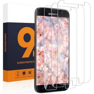 KAL-Lot De 3 Films De Protection D'&Eacute;cran En Verre Blind&eacute; Pour Samsung Galaxy S7, Bord 2,5D, Duret&eacute; 9H, R&eacute;sistant Aux Rayures, Film De Protection D'&Eacute;cran Hd Sans Bulles Pour Samsung S7 - Neuf