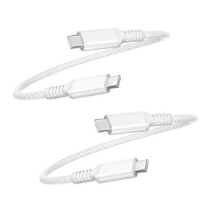 Cable USB C Airpods 4,C&acirc;ble Chargeur USB C vers Type C 100W 0.3M 2Pack,Cordon d'Alimentation Charger pour Airpods Max 2024,Airpods Pro 2 2023,iPad 10 Pro Air 5 Mini 7,iPhone 17 Air,MacBook - Neuf