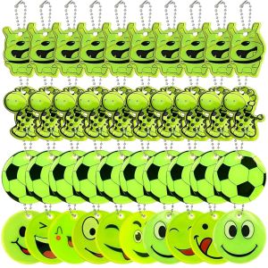 Meimie-Pendentifs Réflecteurs De Sécurité, 40 Pcs Sécurité Pendentif Réfléchissant, Porte-Clés Réfléchissant, Pendentif Réfléchissant De Nuit, Pour Cartable, Veste, Sac À Dos, Vélo, Marche - Neuf
