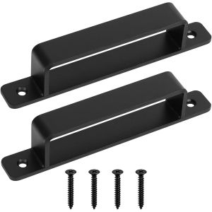 2 Pcs Poignet De Porte Poignee De Porte Interieur Exterieur Noir, 156 Mm Poign&eacute;e De Porte Coulissante, Poign&eacute;e Porte Coulissante, Poign&eacute;e Porte De Garage Armoire Meubles Cuisine, Poign&eacute;es De Porte - Neuf