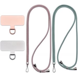 KAL-Cordon Universel Pour Téléphone Portable, Autocollants Métalliques Pour Téléphone Portable, Cordes Réglables, Bretelles Ou Bretelles Pour Libérer Les Mains. - Neuf