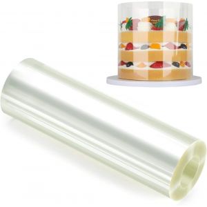 SUBZONAL-Rhodoid Patisserie, Rouleaux Rodoide Transparent Patisserie 20Cmx10M, Rhodo&iuml;de Feuille, Transparent Patisserie Film Bordure G&acirc;teau R&eacute;utilisable En Ac&eacute;tate Pour Entourer Les G&acirc;teaux - Neuf