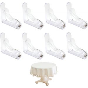 KALANKA-Lot de 8 Pinces &agrave; Nappe de Luxe en Plastique R&eacute;sistant, avec Ressort Robuste, pour Tables Jusqu&iquest;&agrave; 45 mm d&iquest;&Eacute;paisseur - Id&eacute;al pour Ext&eacute;rieur et Int&eacute;rieurNe Pas endommager Le Tissu ou la Table - Neuf