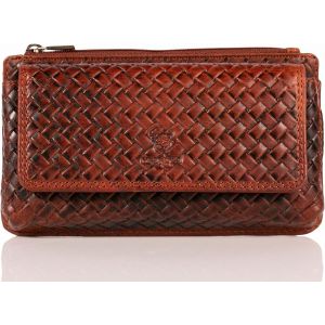 KALANKA-2en1 &Eacute;tuis pour T&eacute;l&eacute;phone Portable Cuir V&eacute;ritable avec Poche Zipp&eacute;e #Brisbane, avec Bo&icirc;te Cadeau et RFID, &eacute;l&eacute;gant Pochette Ceinture Telephone pour Smartphone jusqu'&agrave; 6,9 Pouces, Tress&eacute; Marron - Neuf