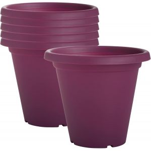 Nouvelhorizonstore-6x Petit Pot De Fleur Interieur, Pots De Fleurs Plastique 19/20cm Pour Fleurs Et Plantes, Pot Plante Int&eacute;rieur Et Ext&eacute;rieur Avec Drainage Pour Jardin, Veranda, Patio, Balcon - Pour - Neuf