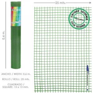 Corral En Maille &eacute;lectrosoud&eacute;e Plastifi&eacute;e 13x13/60 Cm. Rouler 25 M&egrave;tres - Neuf