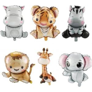 ChicSlick-Ballon Animaux 6 Gros Ballon Gonflable Animaux Ballon À L'Hélium Animaux Ballon D'Animaux De La Forêt Ballon Aluminium Animaux De La Jungle Ldéal Pour Les Décorations De Fête D'Ann[X1443] - Neuf