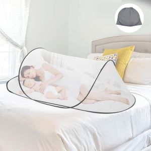 Kal-Moustiquaire De Voyage, Moustiquaire De Lit, Moustiquaire Pop-Up, Pliable, Convient Pour Les Hébergements De Camping, Pour Éviter Efficacement Les Moustiques (200 X 80 X 56 Cm) - Neuf