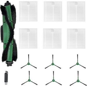 Pieces de Rechange Compatibles avec Aspirateur Robot iRobot Roomba Serie 100, Inclut 1 Brosse Rouleau, 6 Brosses Laterales, 6 Filtres - Neuf