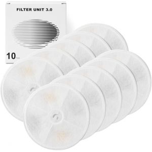 Filtres Pour Fontaine À Chat, Filter Unit 3.0 Résine Et Charbon Actif Fontaine À Boire Pour Chats Et Chiens Compatible Avec 1,85l Et 2l/1.8l Fontaine Intelligente Automatique Pour Chats - Neuf