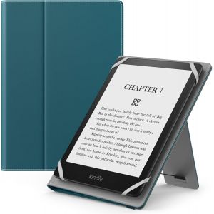 &Eacute;tui Universel Pour 6"" 6.8"" 7"" Kindle Ereaders Fire Tablette-Kindle/Kobo/Voyaga/Lenovo/Sony Kindle E-Book E-Reader Tablette,Coque En Pu Avec Support R&eacute;glable Et Dragonne,Bleu Vert - Neuf