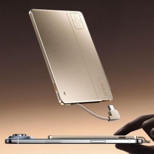 KALANKA-Chargeur de t&eacute;l&eacute;phone avec Carte de Charge de 0,5 cm, 5 000 mAh Ultra Mince, Chargeur de Carte de cr&eacute;dit pour iPhone 17/16/15 et Samsung, sans Fil, capacit&eacute; nominale 2700 mAh - Neuf