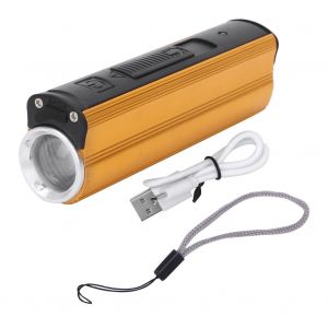 Lampe Torche Multifonction Led Rechargeable Par Usb En Alliage D'aluminium, Batterie Externe, Allume-Cigare - Neuf