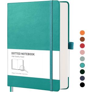 Eryi-Carnet De Note A5 À Grille À Points, Bullet Journal, 320 Pages Numérotées, 1 Poche Arrière Et Couverture Rigide De Haute Qualité Pour Artiste, Écriture/Dessin, 14,5 X 21 Cm, Cyan - Neuf