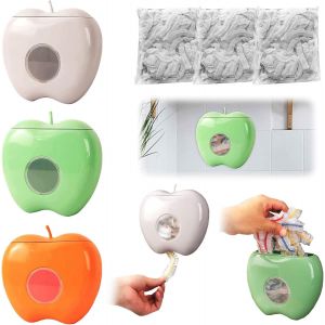Boîte De Rangement En Plastique 3 Pièces, Couvercles Alimentaires Avec 300 Sacs Élastiques De Conservation Fraîcheur, Conteneur Mural Réutilisable Pour Sacs Fraîcheur Pour Cuisine - Neuf
