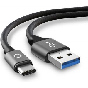 CLOUDDS-Câble Usb Usb C Type C 3.0 3A Transfert Données Pour Appareil Nikon D6 Z 5 Cable Charge Et Data 2M Nylon Gris,Cordon Caméra - Neuf