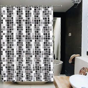 Rideau de salle de bain de haute qualit&eacute;, rideau de douche en mosa&iuml;que classique, rideau de lavage en polyester imperm&eacute;able, - Neuf