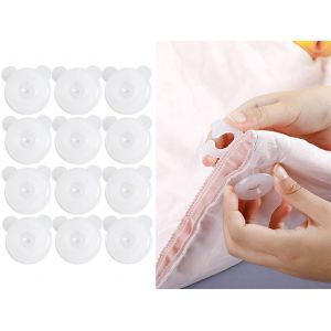 Lot De 12 Pinces Pour Housse De Couette Et &Eacute;dredon - Neuf