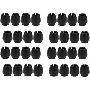 Lot De 32 Couvre-Pieds De Chaise En Caoutchouc, 12-17 Mm (Noir), Pour Meubles Et Chaises - Neuf