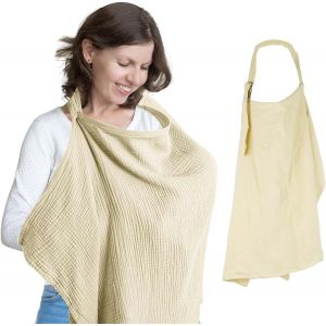 Breastfeeding Blanket For On The Go 75 X 95 Cm Baby Nursing Cover Breathable Muslin Nursing Cover Soft Nursing Cover With Hard Tire - Neuf