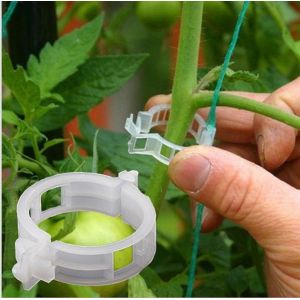 Lot de 100 pinces pour plantes de jardin, attaches pour plantes, treillis de vigne, outils de greffe de l&eacute;gumes pour la culture - Neuf
