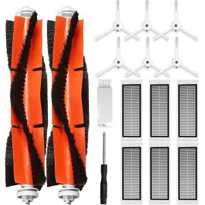 Accessoires Kit Pièces De Rechangepour Xiaomi Roborock S5 Max S6 Pure S6 Maxv S6 Max S4 Max S4 S5 S50 S51 S55 S6 S60 S65, 2 Brosse Principale, 6 Filtres Hepa, 6 Brosses Latérales[SSE7111732] - Neuf